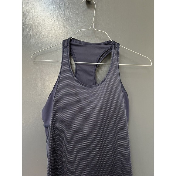Lululemon Womens Navy Blue Mesh Sprts Bra Racerback Tank Top Size 6 - Picture 2 of 6